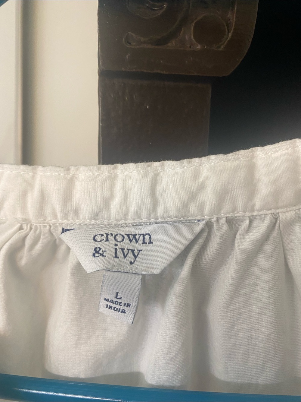 crown & ivy White Boho Peasant Top with Colorful Embroidery - Picture 2 of 5